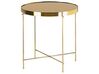 Table appoint marron et dorée ronde ⌀ 40 cm LUCEA_771228