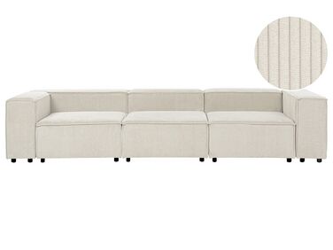 3-Sitzer Sofa Cord cremeweiss APRICA