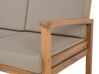 Lounge Set zertifiziertes Holz hellbraun 4-Sitzer Auflagen taupe MANILA_803055