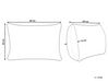 Poduszka dekoracyjna w kratę 40 x 60 cm oliwkowo-biała TALYA_902177