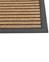 Doormat Striped Pattern Natural and Black ZAGROS_905643