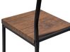 Zestaw do jadalni stół 6 krzeseł ciemne drewno z czarnym LAREDO_690211