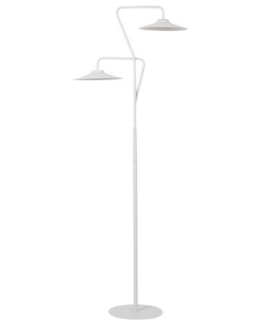 2 Light Metal LED Floor Lamp White GALETTI