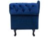 Right Hand Chaise Lounge Velvet Navy Blue NIMES_712467