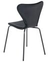 Set of 2 Velvet Dining Chairs Black BOONVILLE_862129