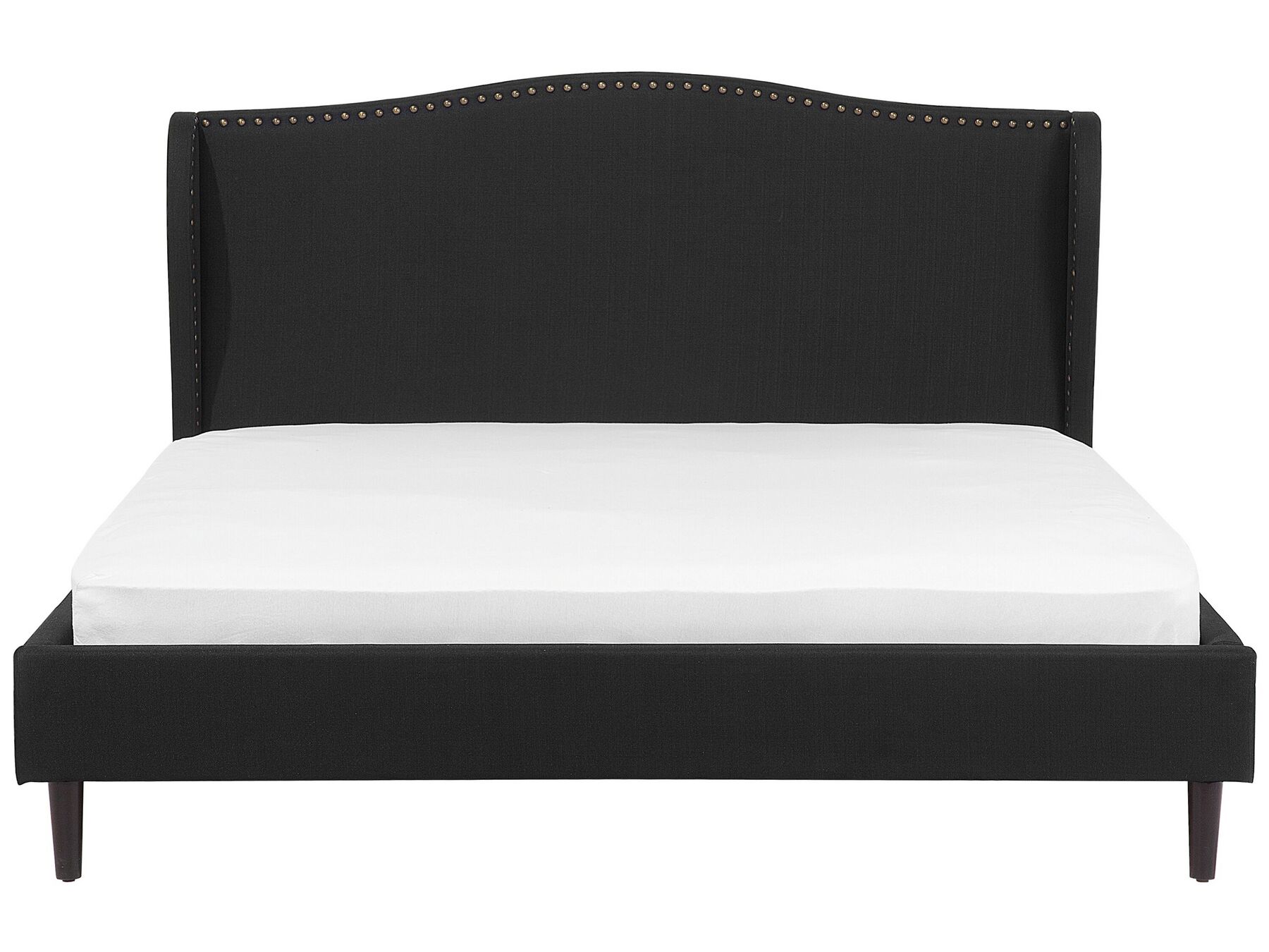 Fabric EU Super King Size Bed Black COLMAR Beliani.co.uk