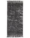 Teppich Viskose dunkelgrau 80 x 150 cm cm abstraktes Muster Kurzflor HANLI_836920