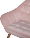 Velvet Armchair Pink KARIS_716621