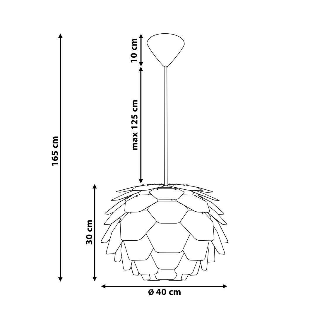 Lampa wisząca czarna SEGRE