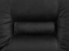 Sofá 3 plazas reclinable de piel sintética negra BERGEN_681539