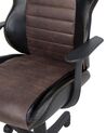 Kancelárska stolička čierna a hnedá výškovo nastaviteľná SUPREME_735076