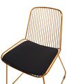 Set of 2 Metal Accent Chairs Gold PENSACOLA_907471