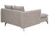 Fabric Chaise Lounge Taupe CHARMES_894590
