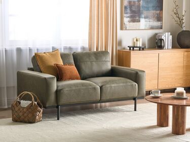 2-seters sofa stoff grønn SOVIK
