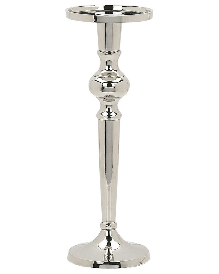  Świecznik metalowy 40 cm srebrny SANAFA _765635