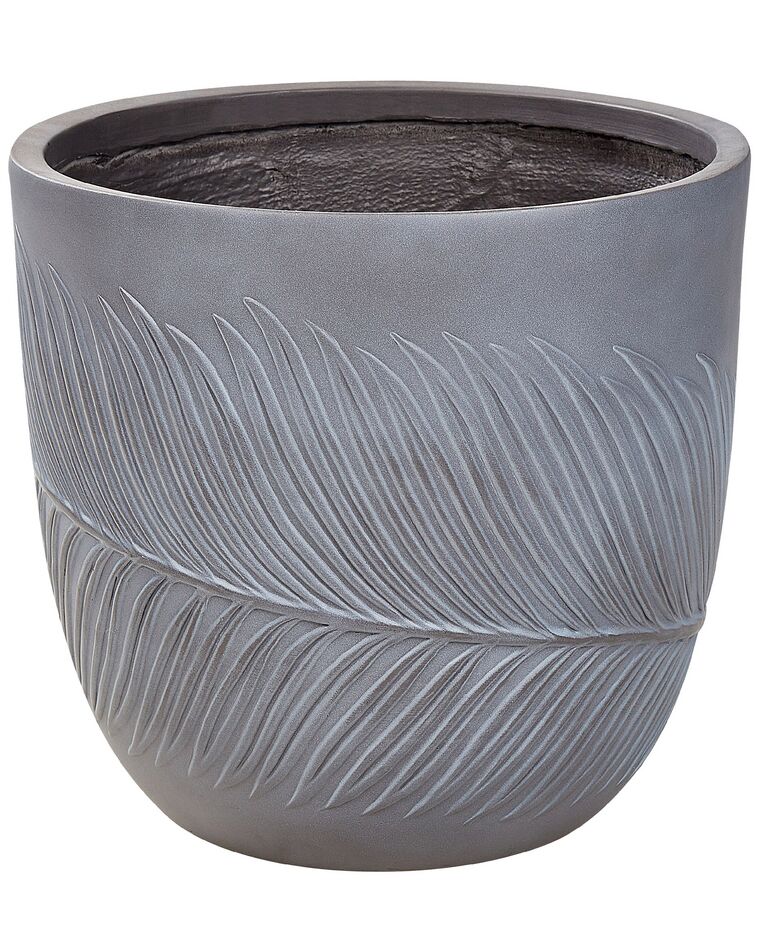 Vaso para plantas em fibra de argila cinzenta 42 x 42 x 40 cm FTERO_872018