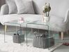 Set of 2 Glass Side Tables Transparent KENDALL_751265