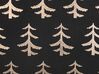 Sada 2 dekorativních polštářů s motivem vánočního stromečku 45 x 45 cm černé LEROY_814153