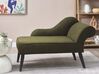 Right Hand Fabric Chaise Lounge Olive Green BIARRITZ_898054