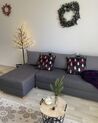 Sada 2 dekorativních polštářů s vánočním stromkem 45 x 45 cm červené/zelené CUPID_895199