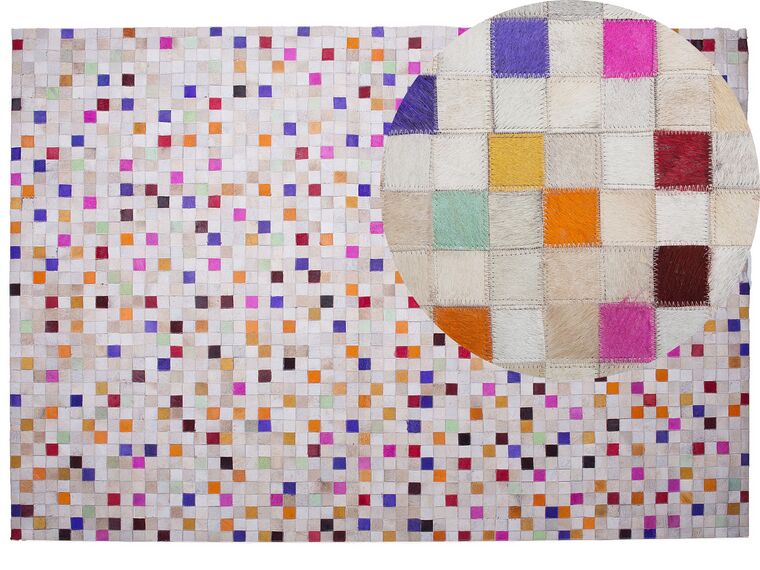 Kožený barevný koberec 160 x 230 cm ADVAN_714192