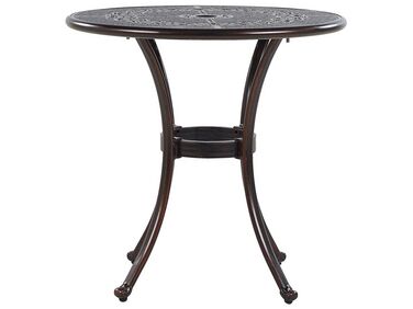 Round Garden Dining Table ⌀ 65 cm Brown BOVINO