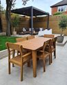 Set di tavolo e 6 sedie da giardino legno acacia chiaro FORNELLI_877875