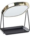 Kosmetické LED zrcadlo 20 x 22 cm černé/zlaté DORDOGNE_848533