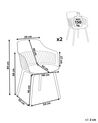 Set of 2 Dining Chairs White ALMIRA_861901