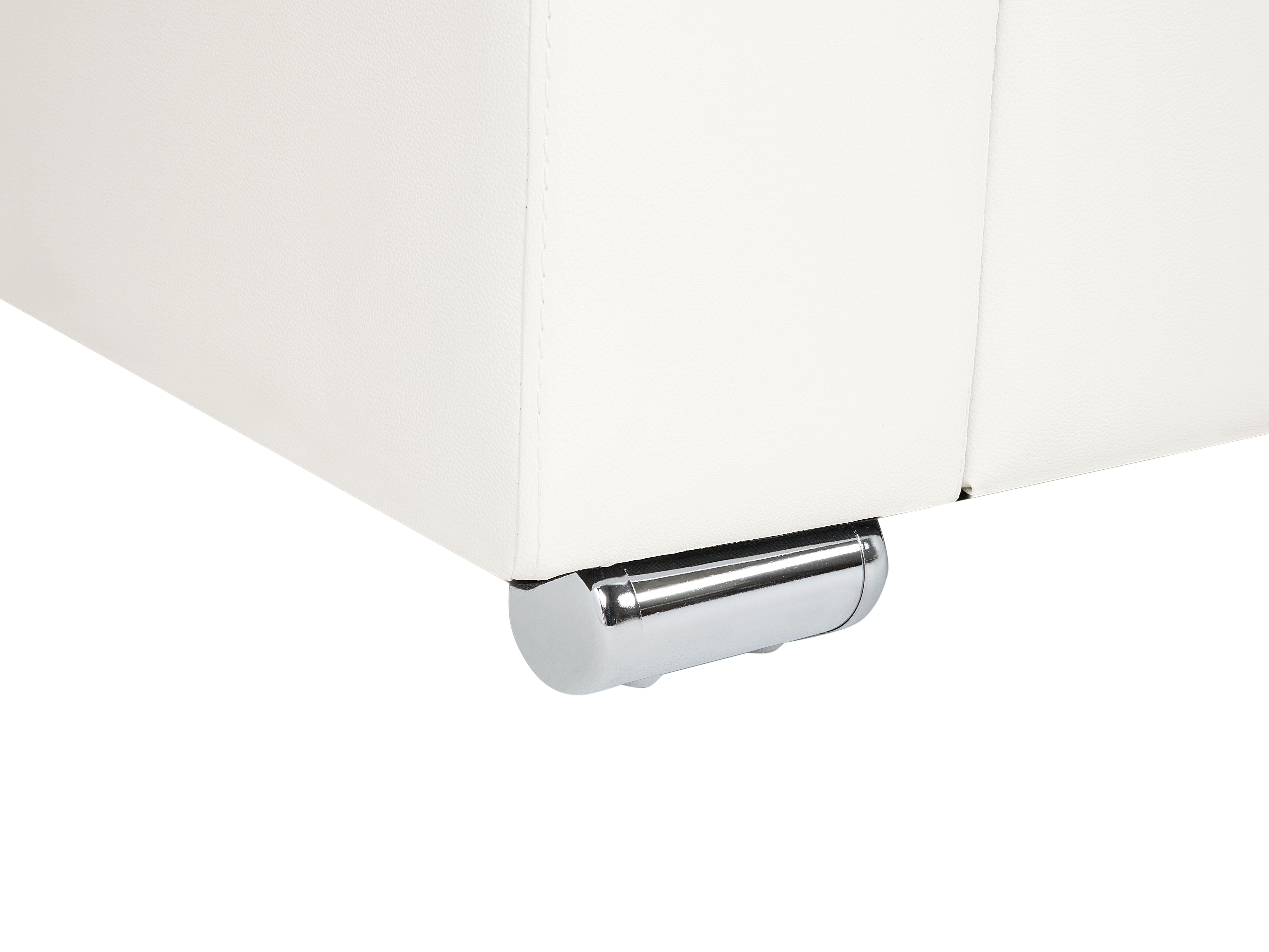 Fotel skórzany biały HELSINKI