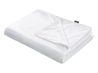 Capa de cobertor pesado em tecido branco 100 x 150 cm RHEA