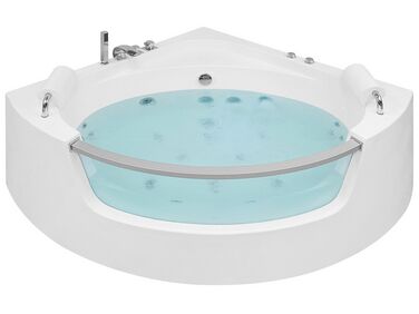 Whirlpool Bath with LED White 1870 x 1360 mm MANGLE