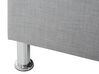 Fabric EU King Size Bed Grey METZ_239714