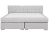 Fabric EU Super King Size Divan Bed Light Grey ADMIRAL_678602