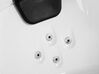 Bañera de hidromasaje LED de acrílico blanco/negro/plateado 214 x 155 cm MARTINICA_679199