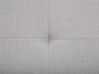 Cama de casal com arrumação em tecido cinzento claro 180 x 200 cm LA ROCHELLE_744844