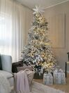 Künstlicher Weihnachtsbaum schneebedeckt 210 cm weiß BASSIE_813895