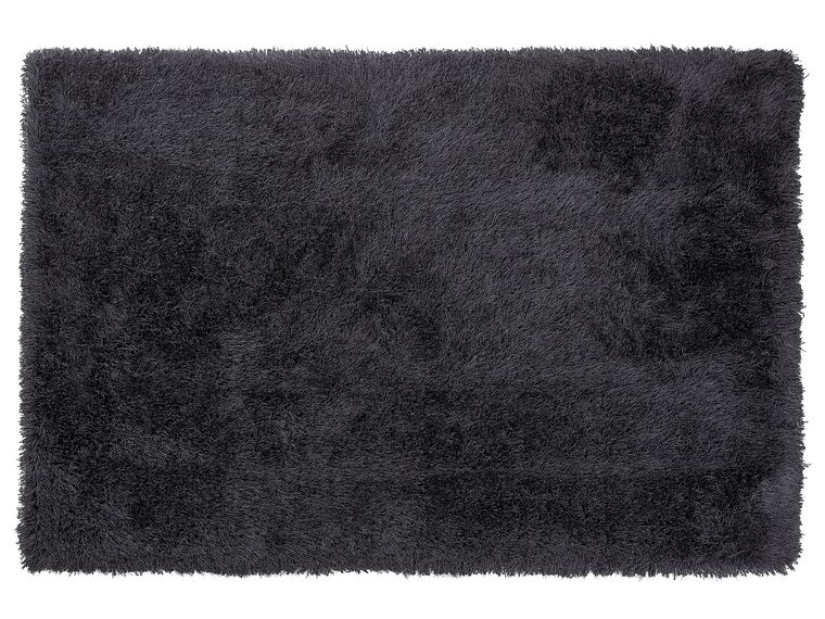 Fekete hosszú szálú szőnyeg 160 x 230 cm CIDE_746842