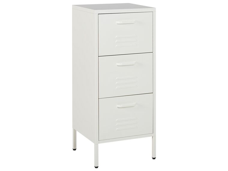 3 Drawer Metal Storage Cabinet White WOSTOK_826183