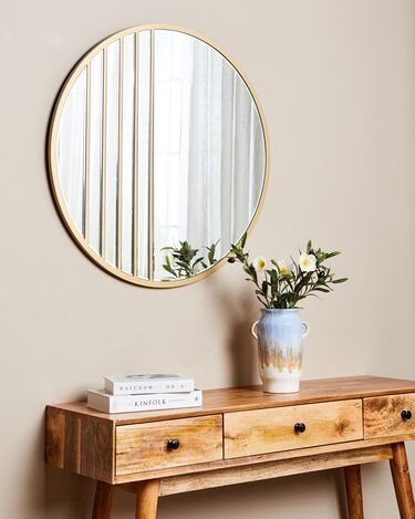 Round Wall Mirror ⌀ 80 cm Gold COUST
