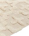 Teppich Baumwolle hellbeige 80 x 150 cm geometrisches Muster Kurzflor ITANAGAR_839225