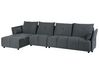 Canapé angle côté droit 4 places en tissu gris graphite TOMRA_848210