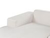Canapé d'angle 4 places côté droit en velours côtelé blanc cassé LUNGO_898355