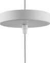 Metal Pendant Lamp White with Silver TAGUS_688178
