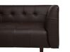 3 Seater Leather Sofa Brown BYSKE_715313
