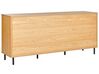 Sideboard heller Holzfarbton / schwarz 3 Türen NIKEA_874871