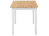 Drevený jedálenský stôl 120 x 75 cm svetlé drevo/biela HOUSTON_697761