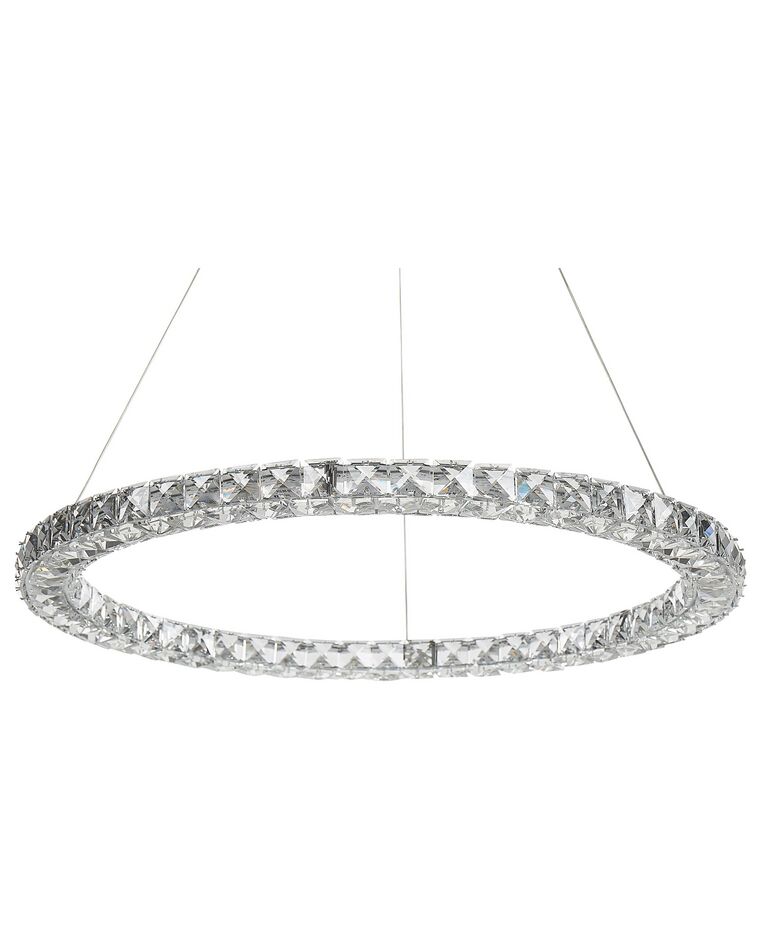 Hängelampe LED Kristallglas silber Ringform MAGAT_824680