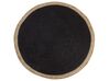 Round Jute Area Rug ⌀ 120 cm Black MENEMEN_843989