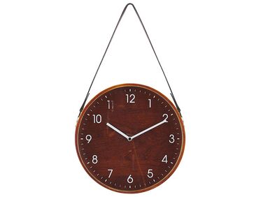 Wall Clock ø 26 cm Brown RENENS